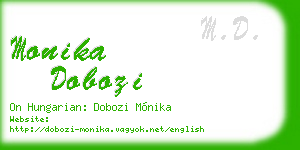 monika dobozi business card
